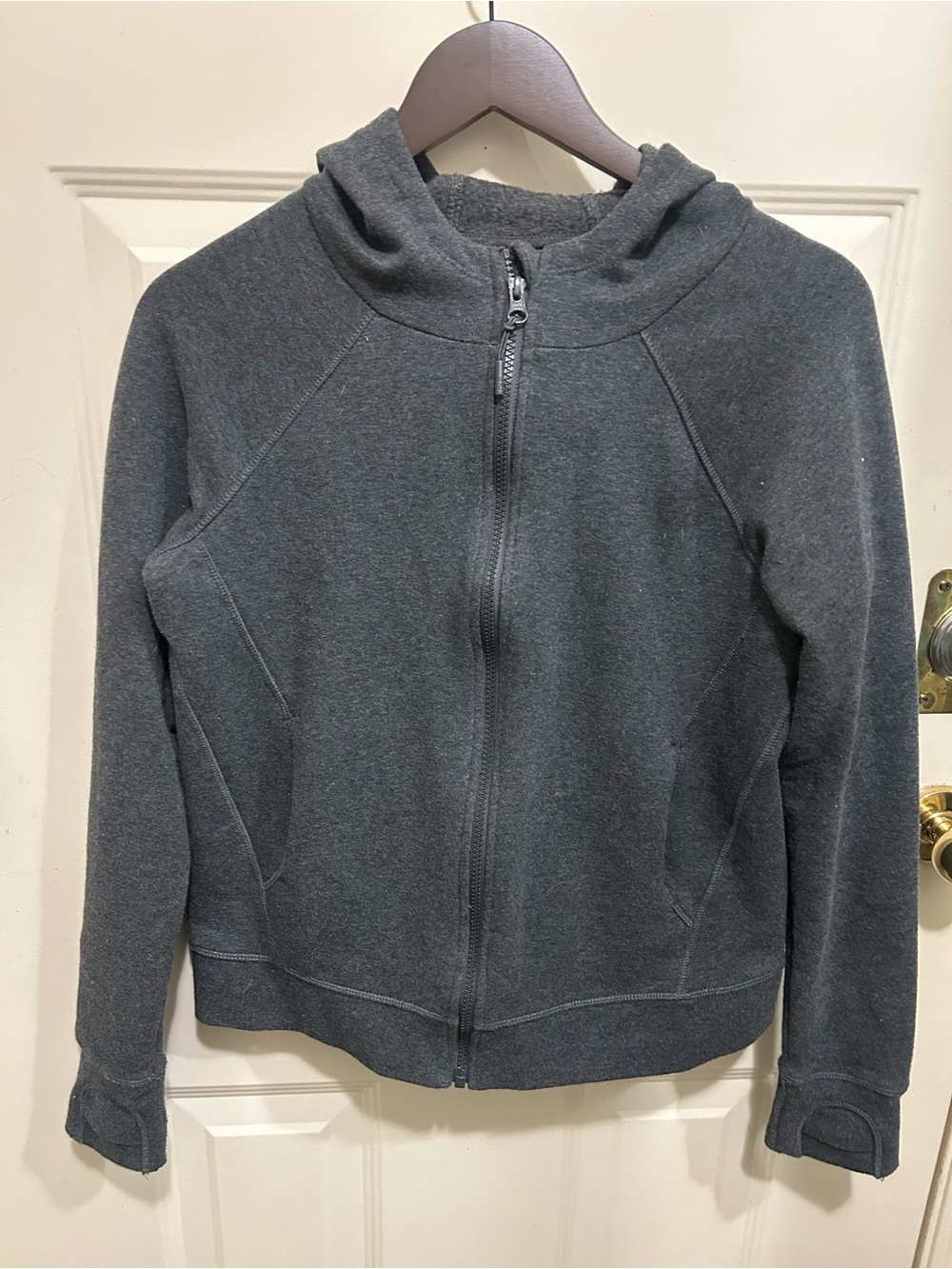 Lole Women's Charcoal Gray Full-Zip Hooded Jacket